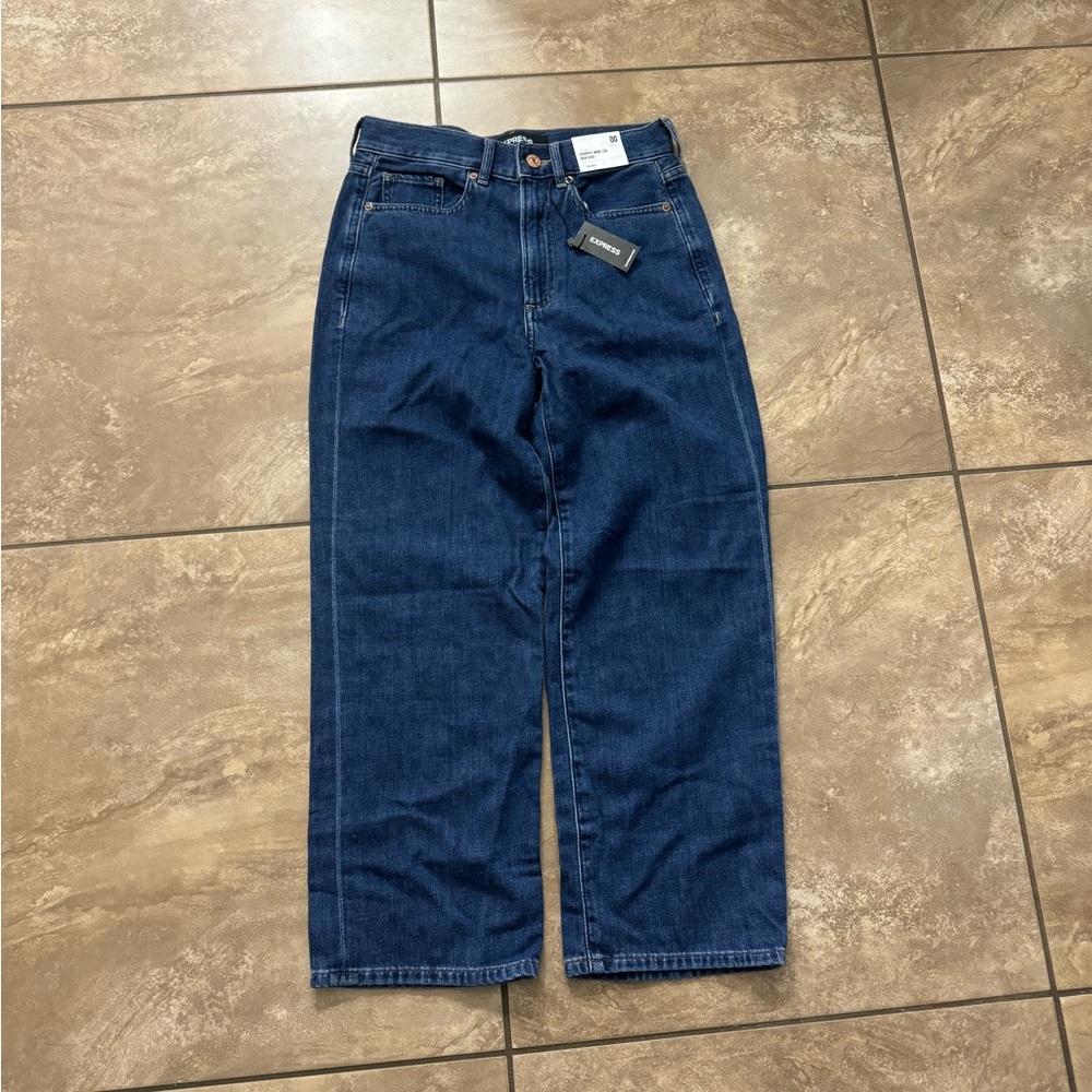 Express Cropped Wide Leg High Rise